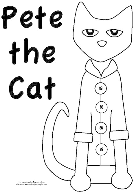 Pete The Cat Coloring Page