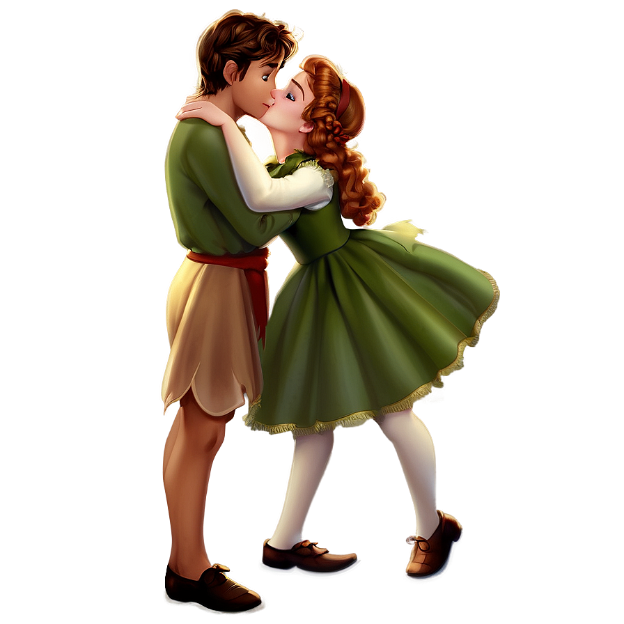 Peter Pan And Wendy Kiss Png 30