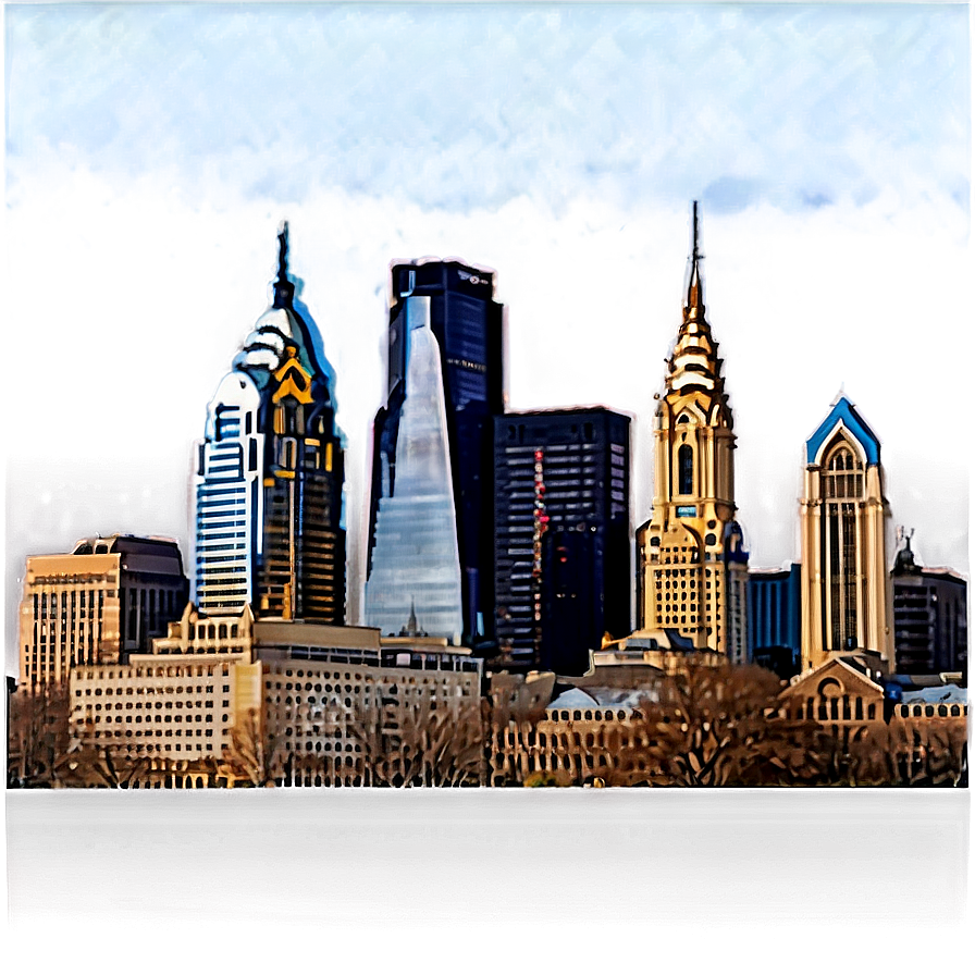 Philadelphia Skyline From Above Png 06252024