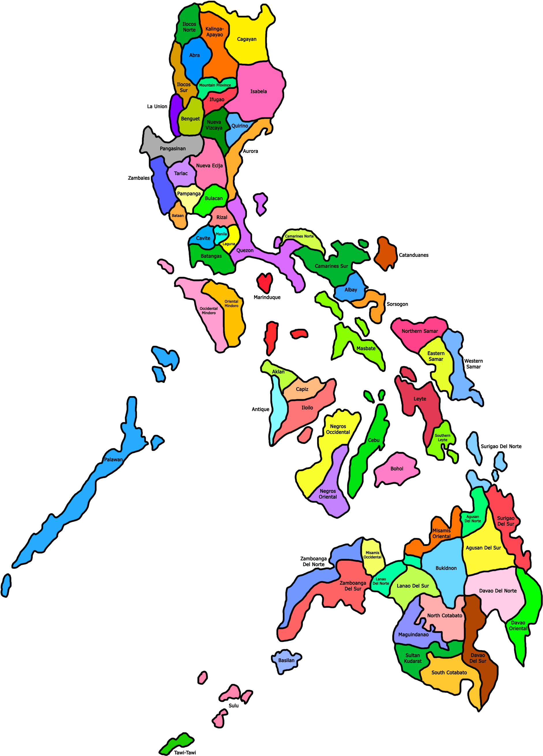 Philippines Administrative Divisions Map