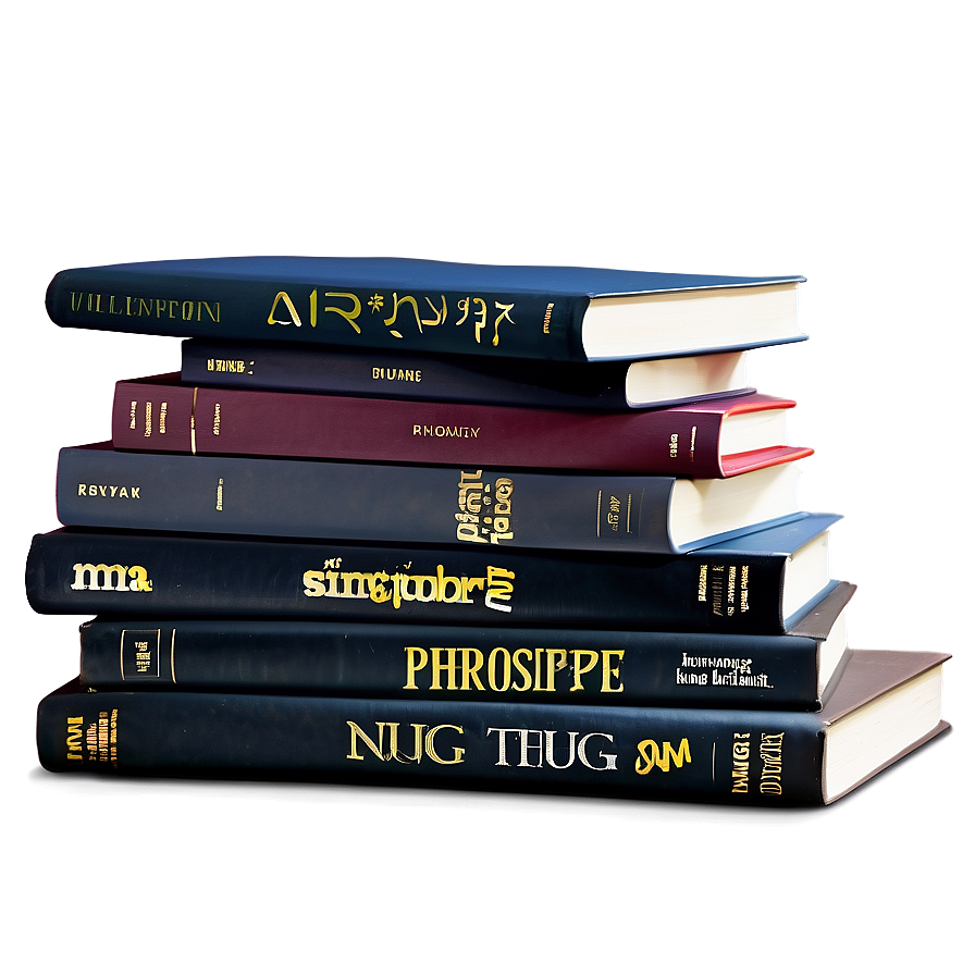 Philosophy Books Stack Png 05252024