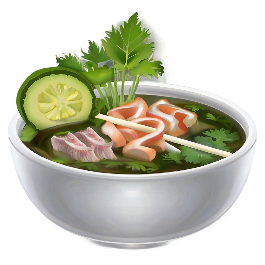 Pho In A Large Bowl Png Vmm40