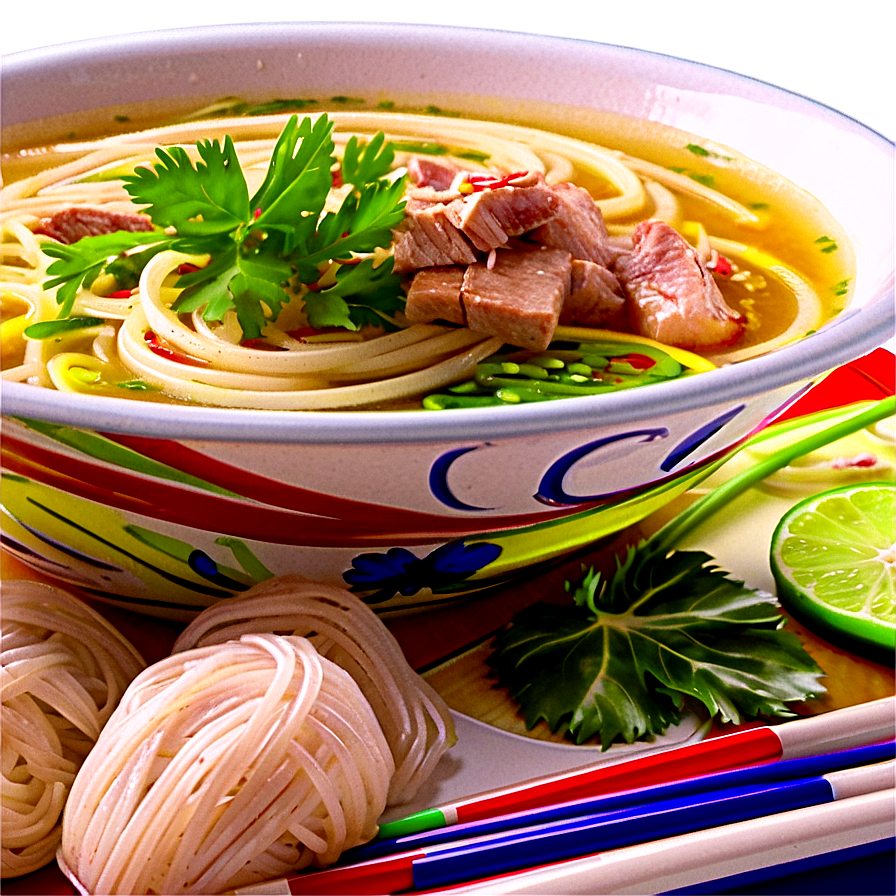 Pho Noodle Closeup Png 06202024