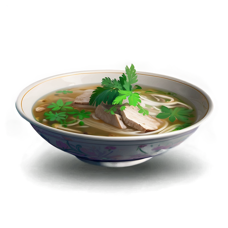 Pho Soup With Herbs Png 06202024