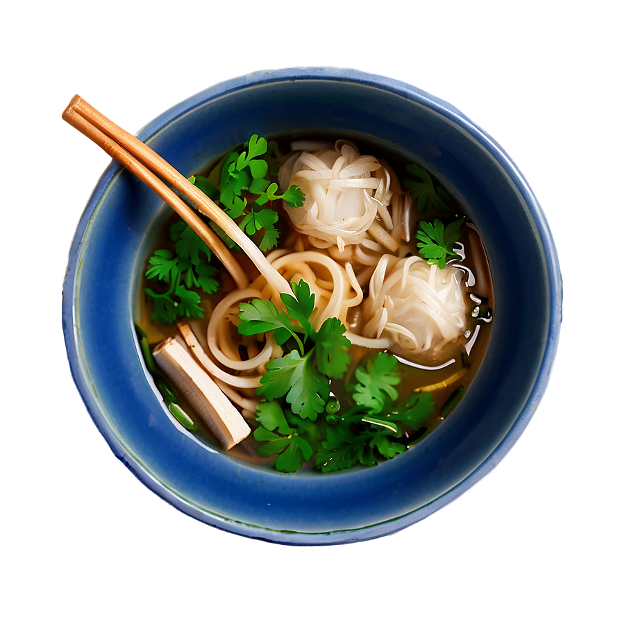 Pho Soup With Herbs Png 54