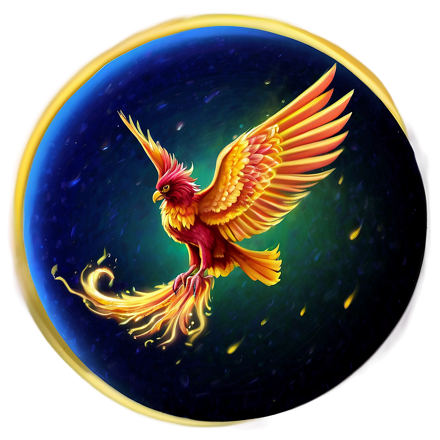 Phoenix In Fire Circle Png Awy92