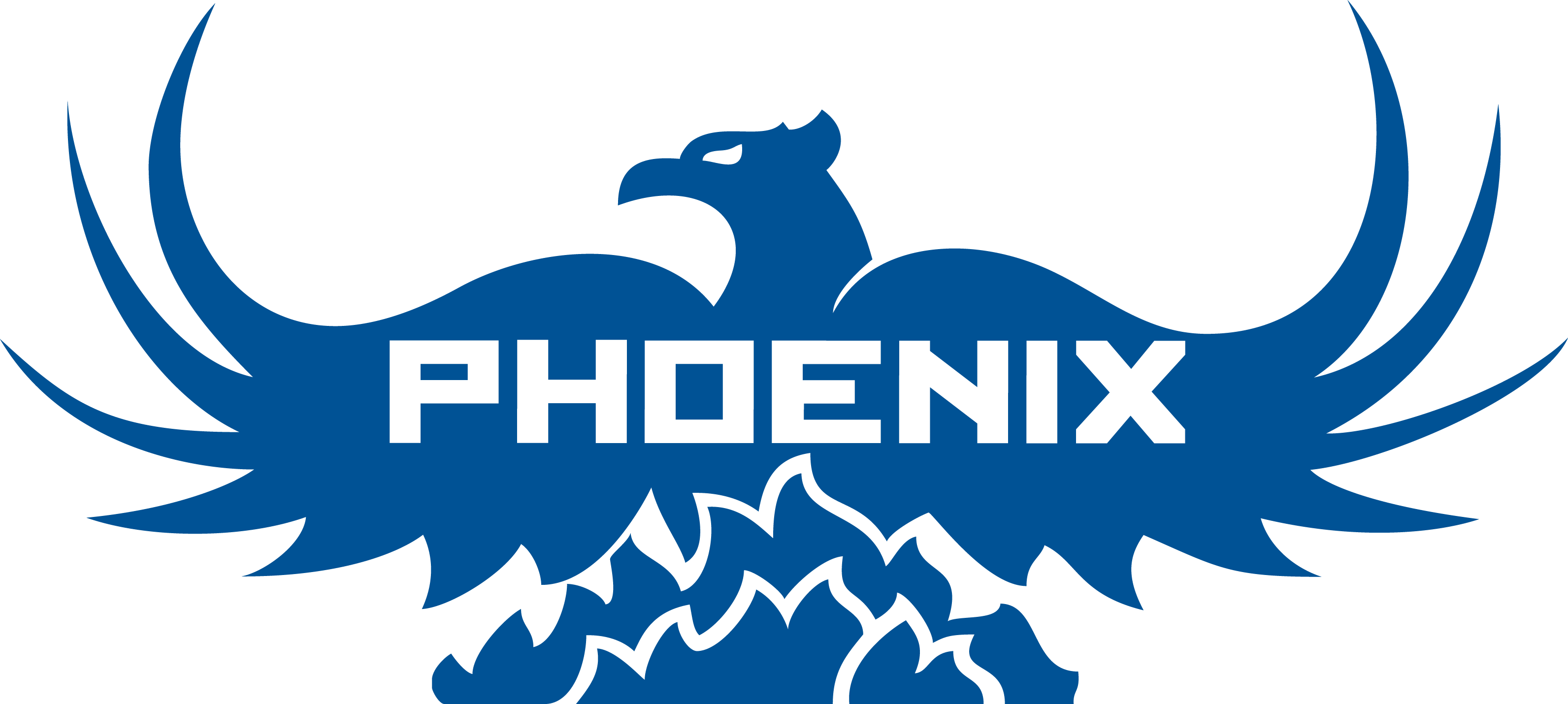 Phoenix Logo Blue Silhouette