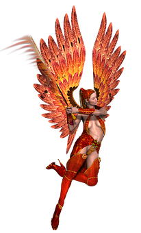 Phoenix Winged Fairy Archer