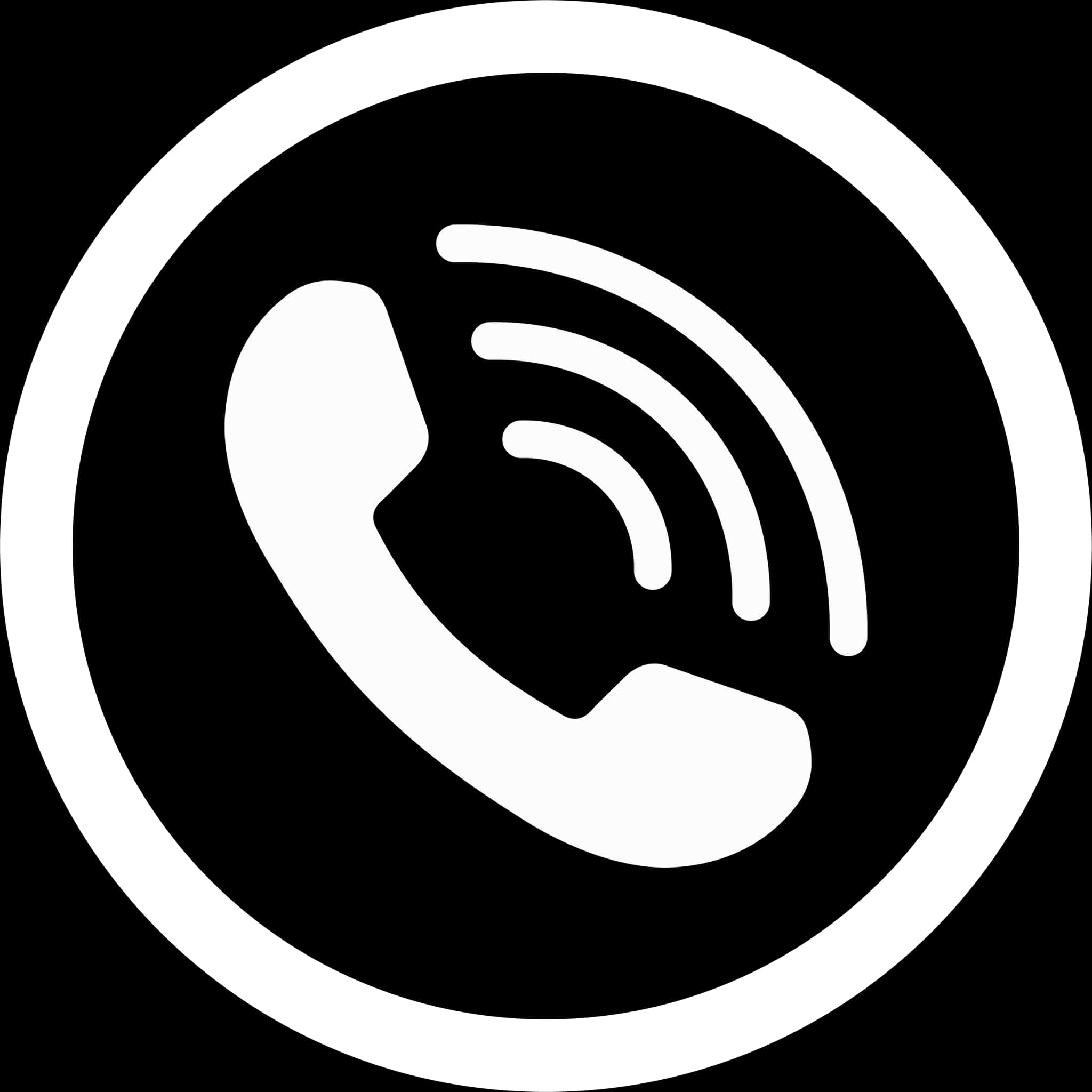 Phone Call Icon Blackand White