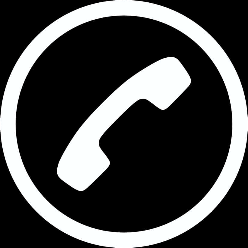 Phone Call Icon Blackand White