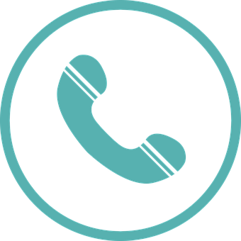 Phone Icon Circle Teal