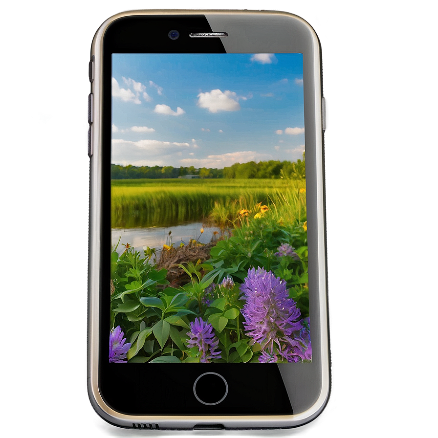 Phone Mockup In Nature Png Mhp