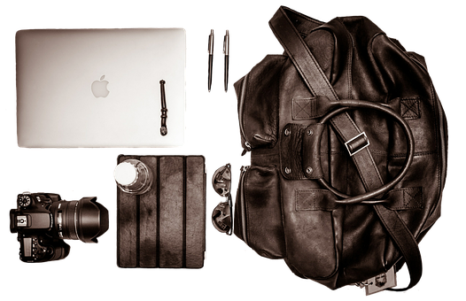 Photographer Travel Essentials Sepia Tone