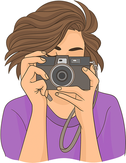 Photographerin Action_ Vector Illustration