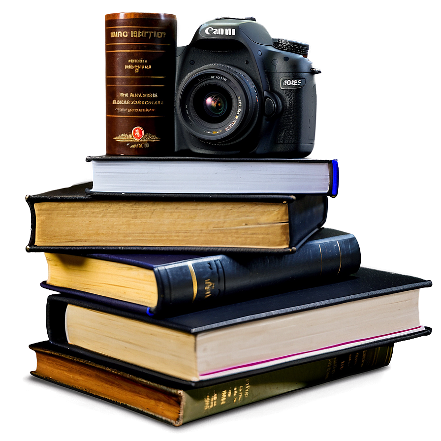 Photography Books Stack Png Hmn78