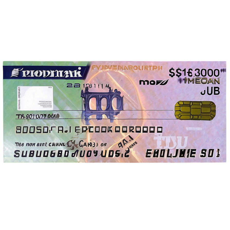 Photorealistic Bank Check Png Pan61