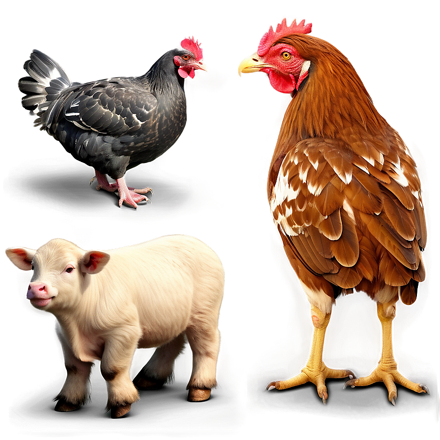 Photorealistic Farm Animals Png Suite Btt