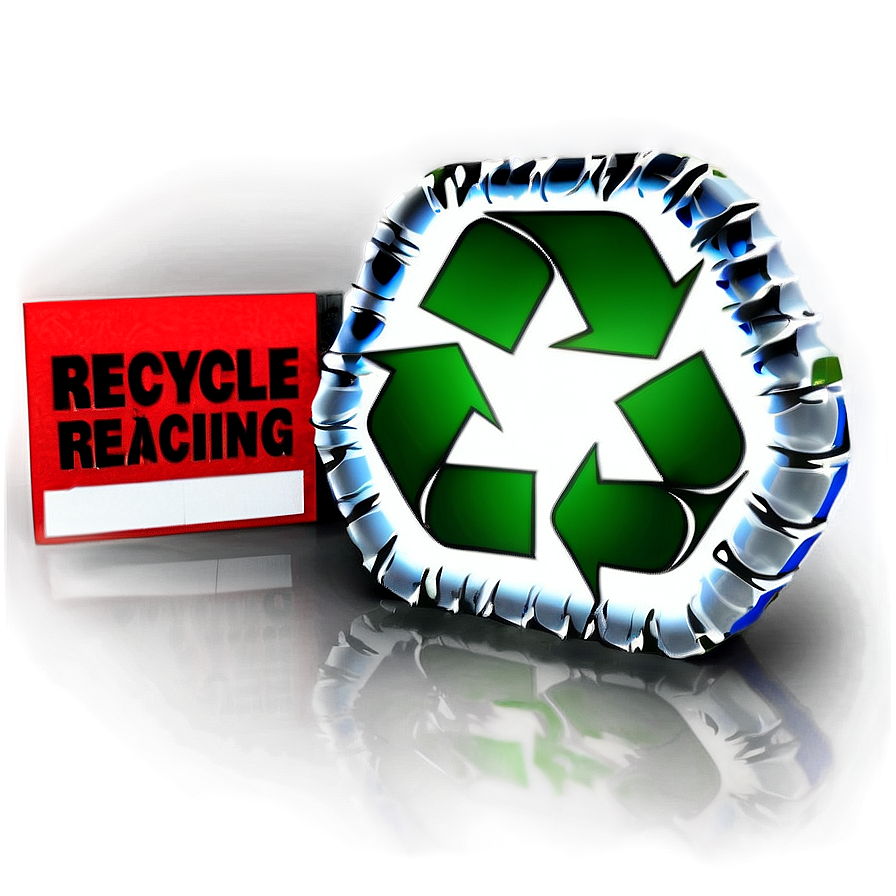 Photorealistic Recycle Sign Png Afc