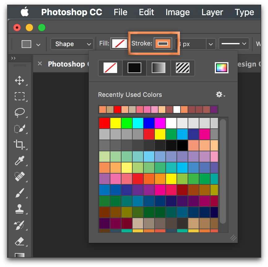 Photoshop C C Color Palette Interface