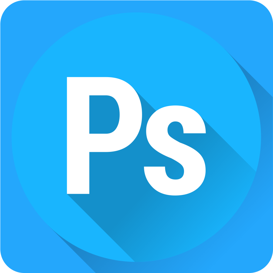 Photoshop Logo Blue Background