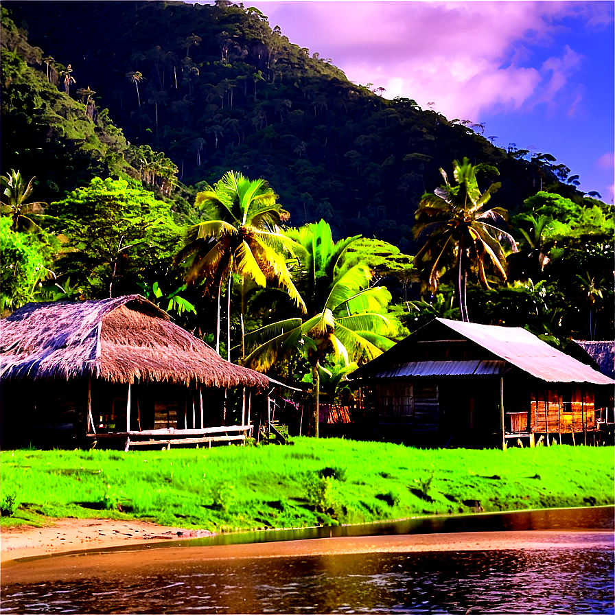 Picturesque Coastal Village Png Blm19