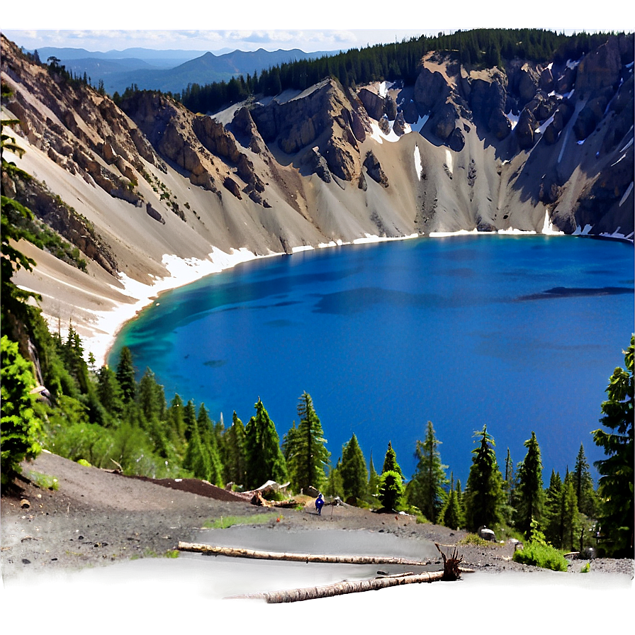 Picturesque Crater Lake Png Mcc