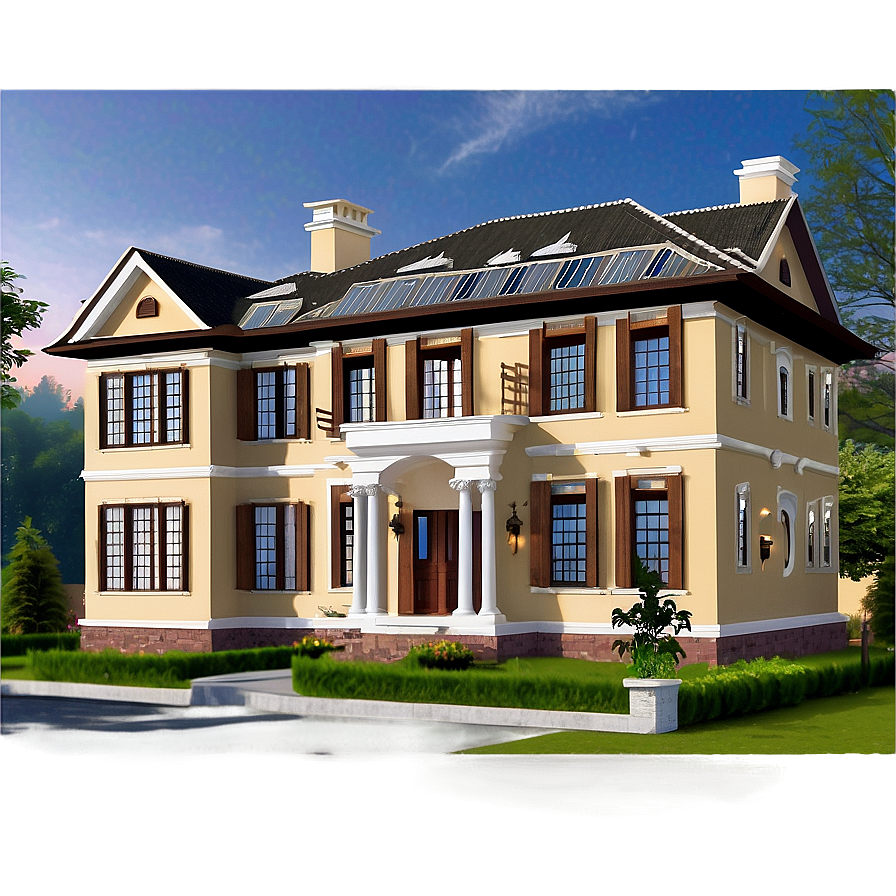 Picturesque Mansion Landscape Png 05242024