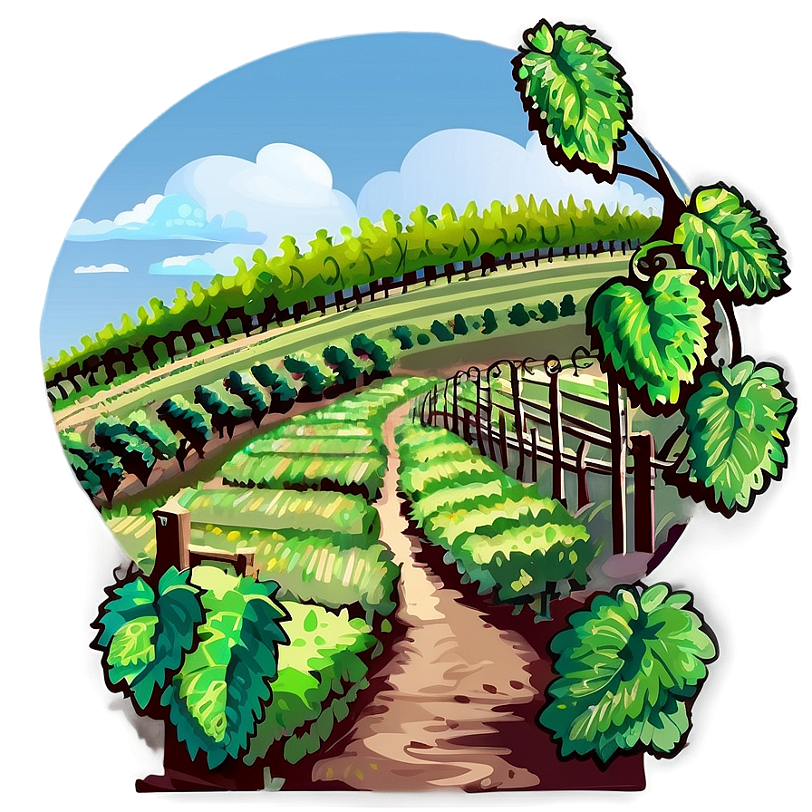 Picturesque Vineyard Path Png 88