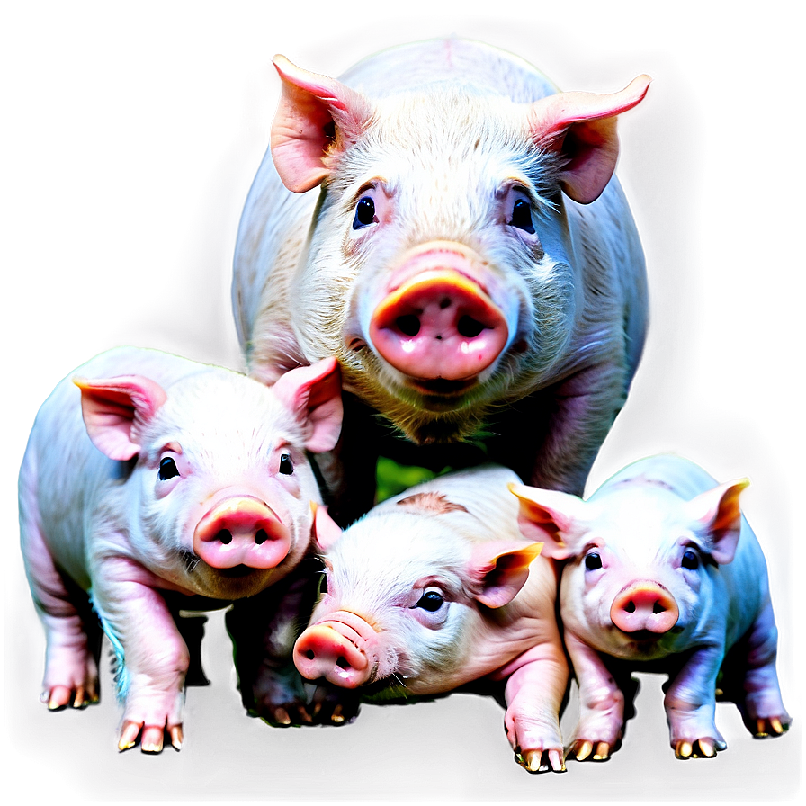 Pig Family Png 05212024