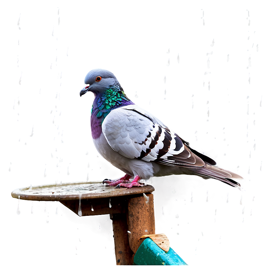 Pigeon In Rain Png 17