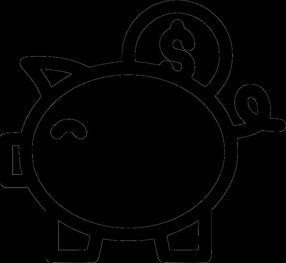 Piggy Bank Outline