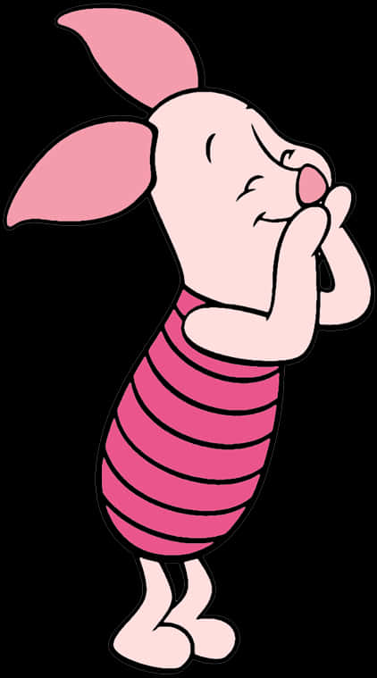 Piglet Character Smiling