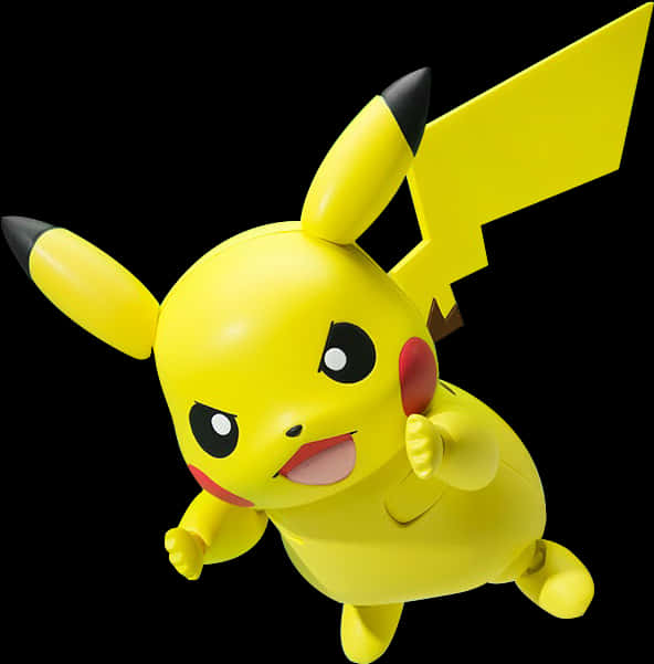 Pikachu Running Black Background