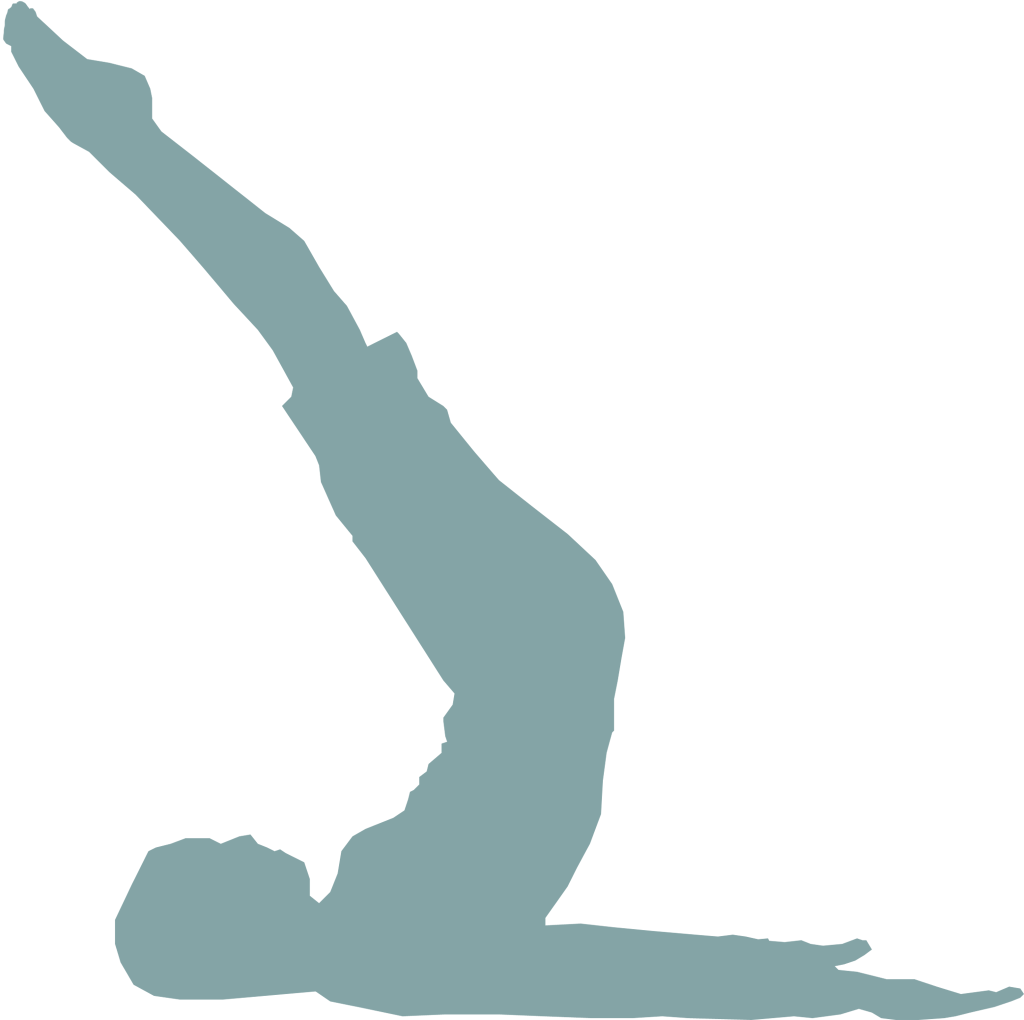 Pilates Roll Up Exercise Silhouette