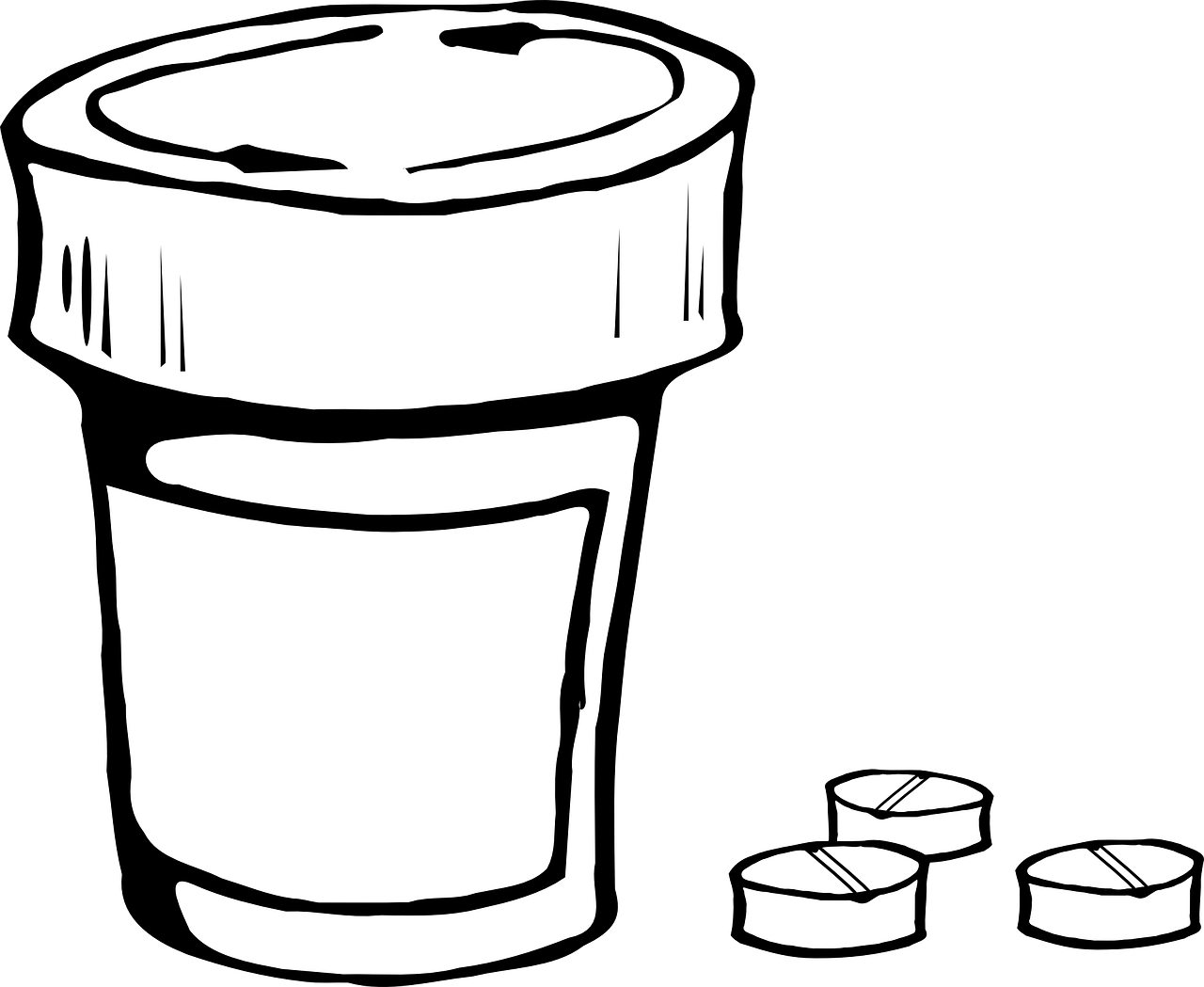 Pill_ Bottle_and_ Tablets_ Vector