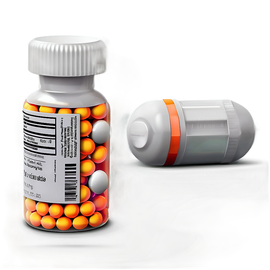 Pill Bottle No Background Png 05252024