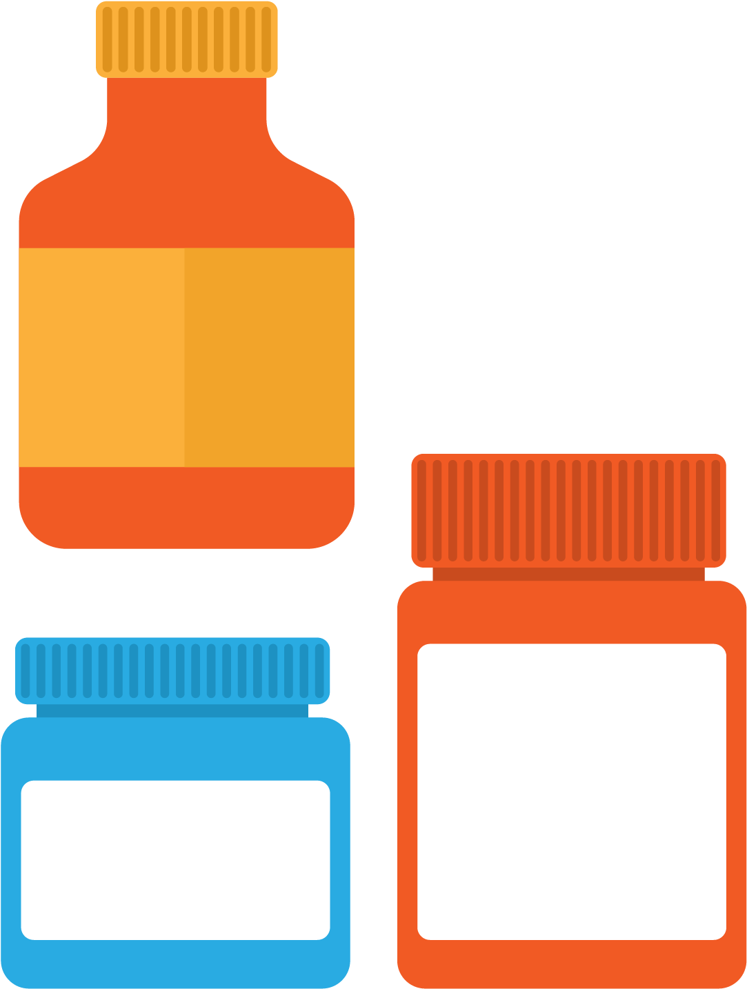 Pill Bottles Vector Illustration