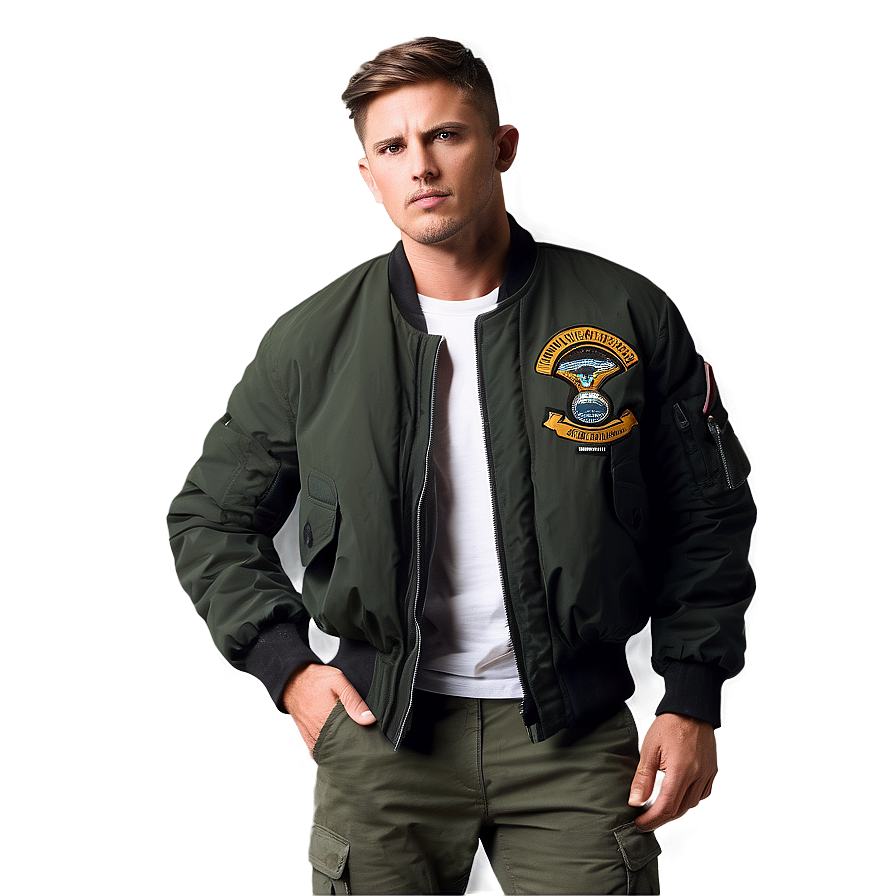 Pilot Style Bomber Jacket Png Ovi