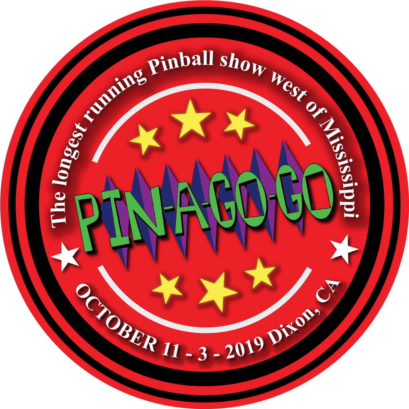 Pinball Show Pina Go Go Event Poster