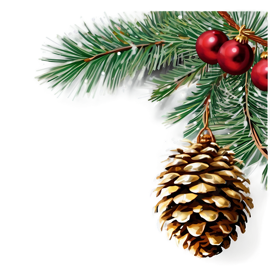 Pine Cone Christmas Border Png Mwx