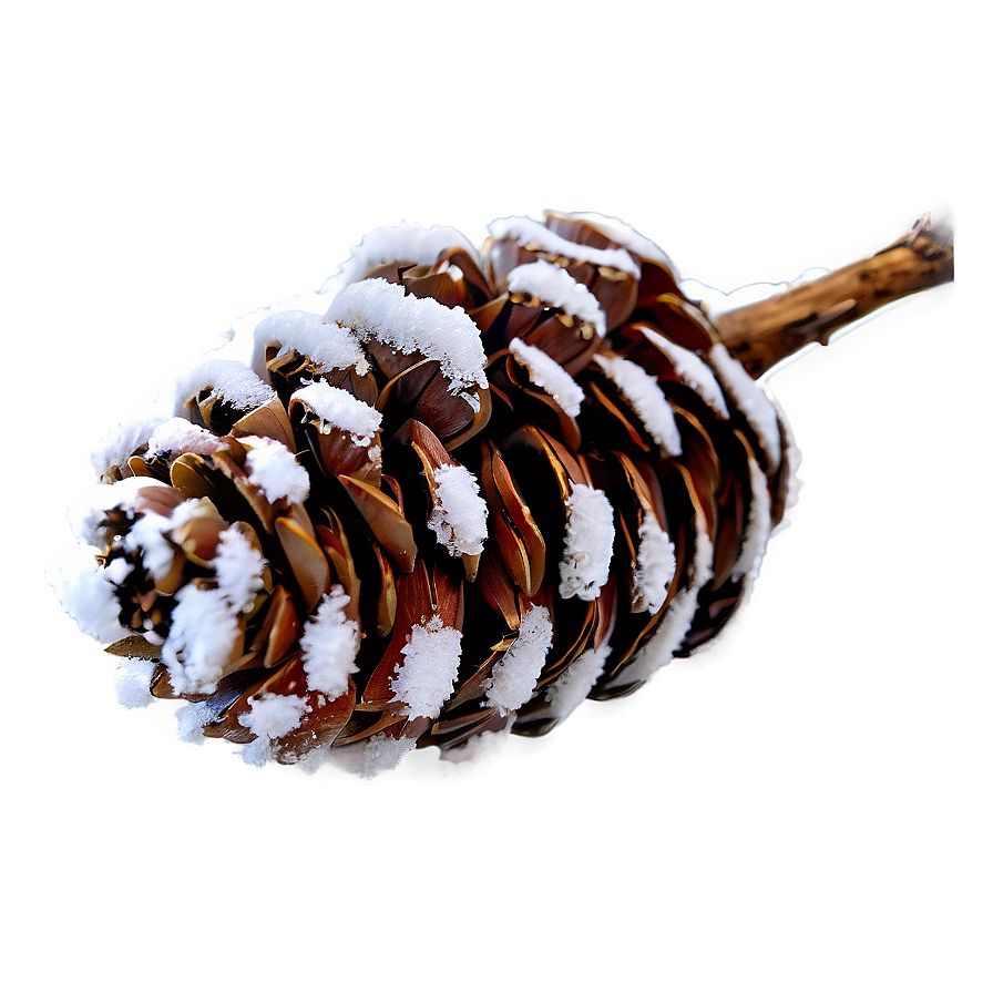 Pine Cone Under Snow Png 06202024