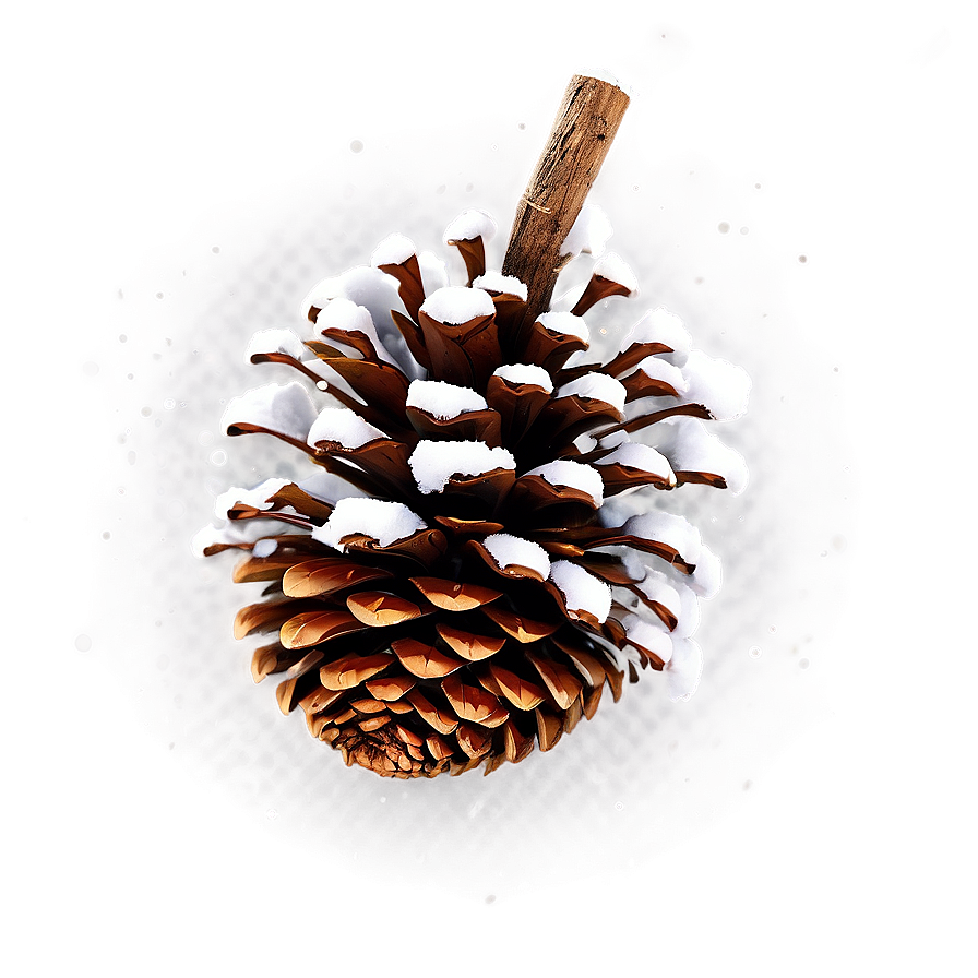 Pine Cone With Snow Png Tko