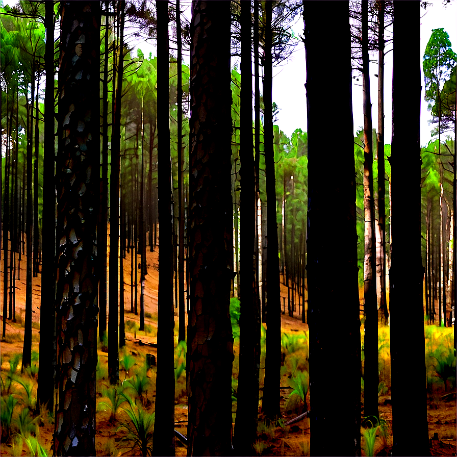 Pine Forest Panorama Png 05032024