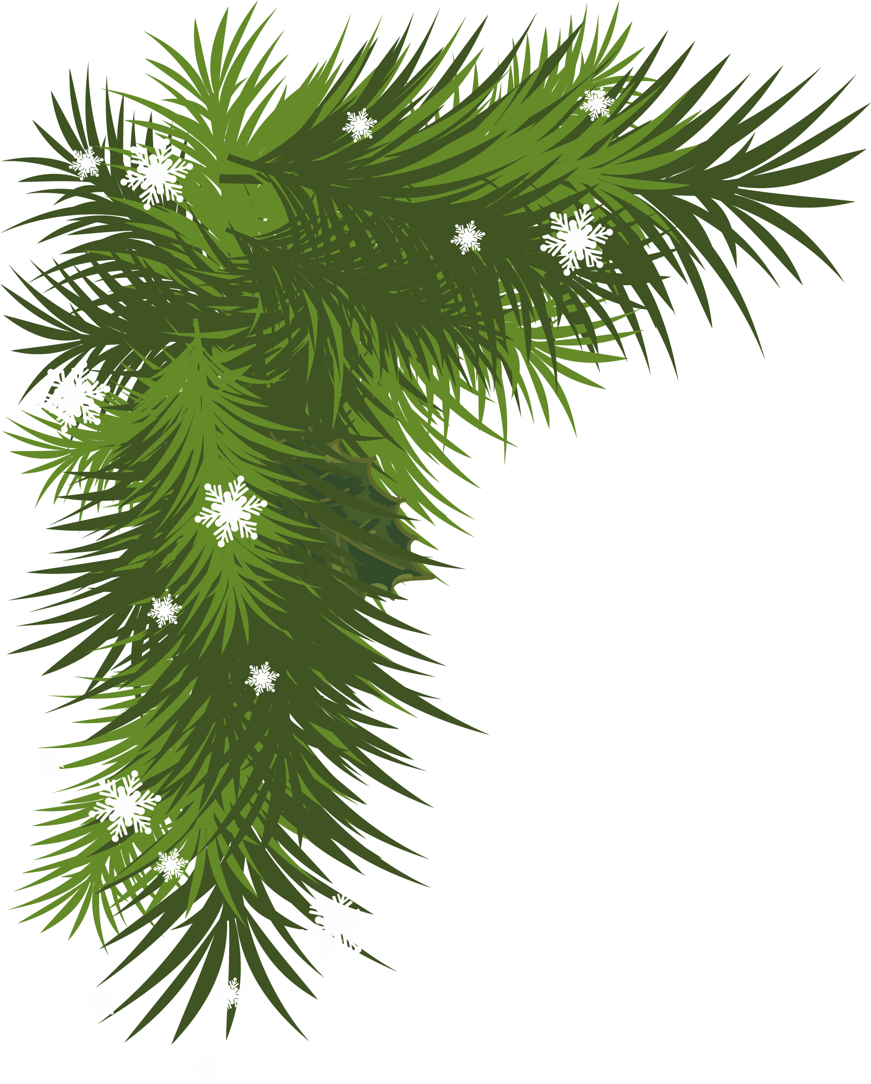 Pine Garland With Snowflakes