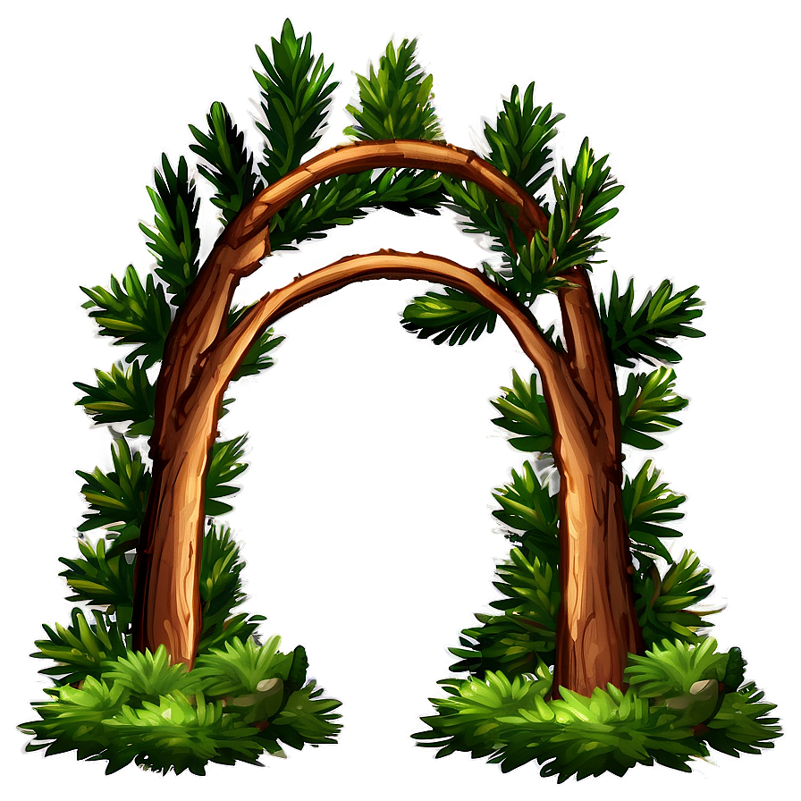 Pine Tree Archway Path Png 93