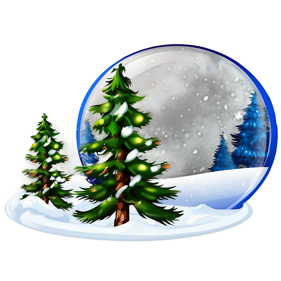 Pine Tree Snow Globe Png 77