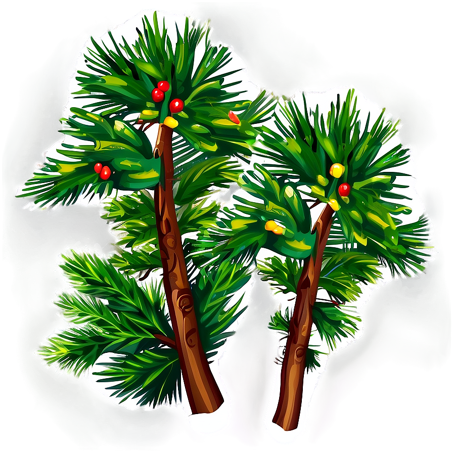 Pine Trees Illustration Png 05252024