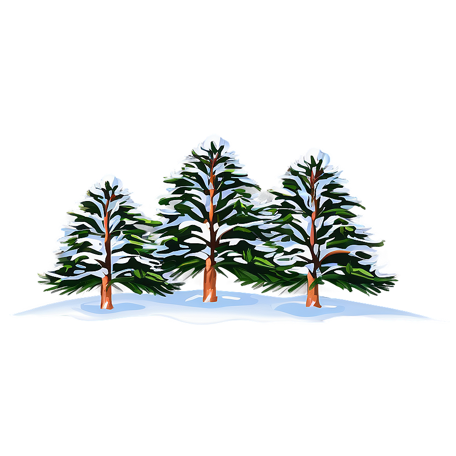 Pine Trees In Snow Png Lbs71