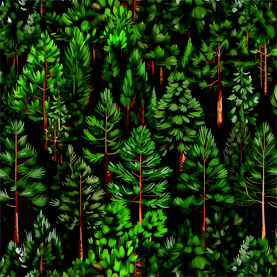 Pine Trees Pattern Png 1