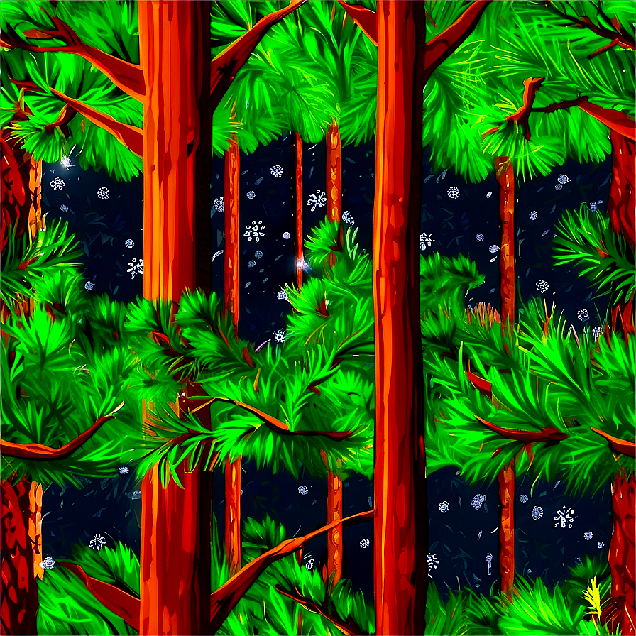 Pine Trees Scene Png Vtl14